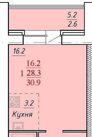 1-комн. квартира, 31.7 м2, 1/5 эт. Новоалтайск