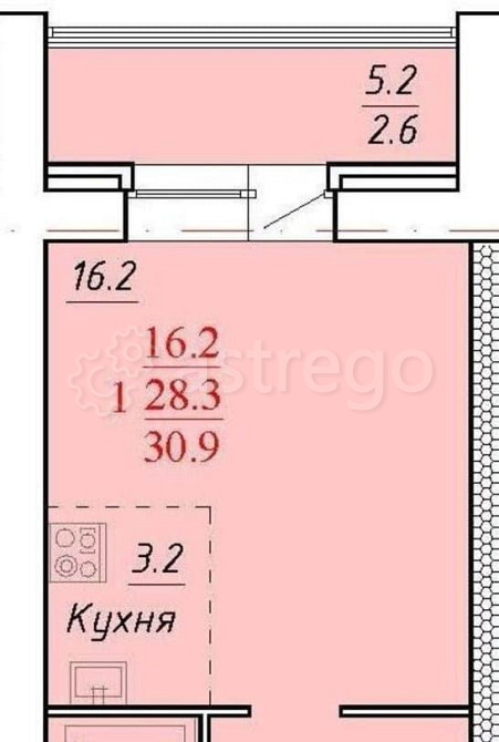 1-комн. квартира, 31.7 м2, 1/5 эт. Новоалтайск - изображение 1