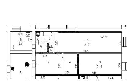 Комната, 21.5 м2, 3/4 эт. Москва