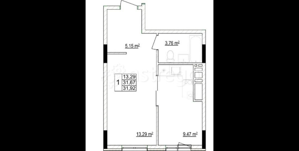 1-комн. квартира, 32 м2, 5/8 эт. Белгород - изображение 7