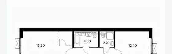 2-комн. квартира, 65.4 м2, 4/15 эт. Одинцово