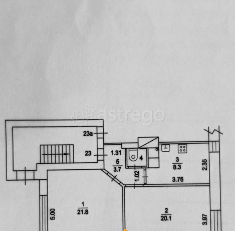 Комната, 21.8 м2, 1/5 эт. Подольск - изображение 3