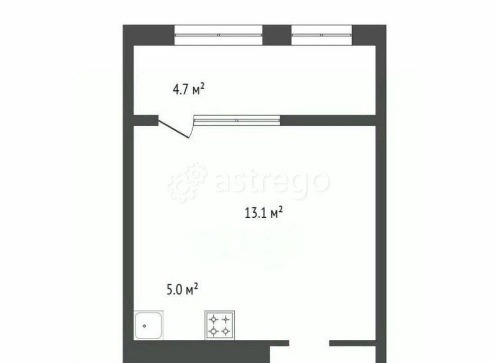 Студия, 30.5 м2, 6/15 эт. Красноярск - изображение 1
