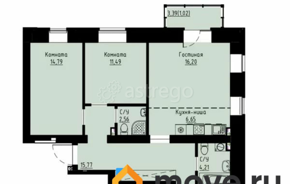 4-комн. квартира, 87.2 м2, 7/8 эт. Красноярск - изображение 1