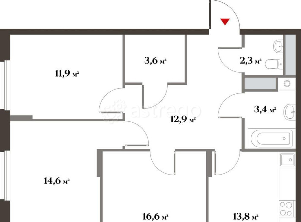 3-комн. квартира, 80 м2, 1/6 эт. Красногорск - изображение 2