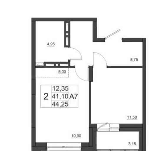 2-комн. квартира, 44.25 м2, 15/17 эт. Красноярск