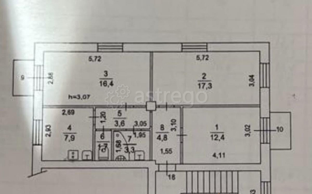3-комн. квартира, 68 м2, 3/3 эт. Подольск - изображение 3