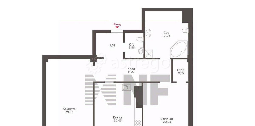 2-комн. квартира, 104.6 м2, 4/7 эт. Санкт-Петербург - изображение 5