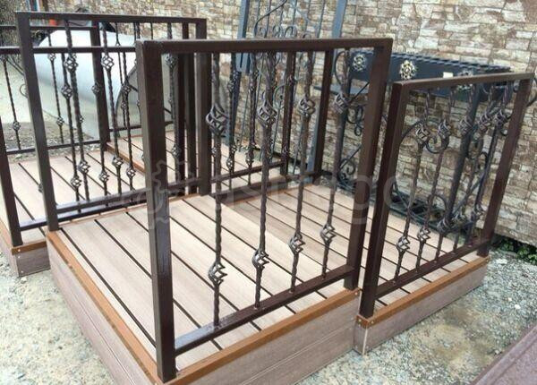 Площадка металлическая для крыльца Лестницы, ступени Амарант Раменское - изображение 1