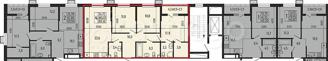 4-комн. квартира, 88.1 м, 2/5 эт. Майкоп - изображение 4
