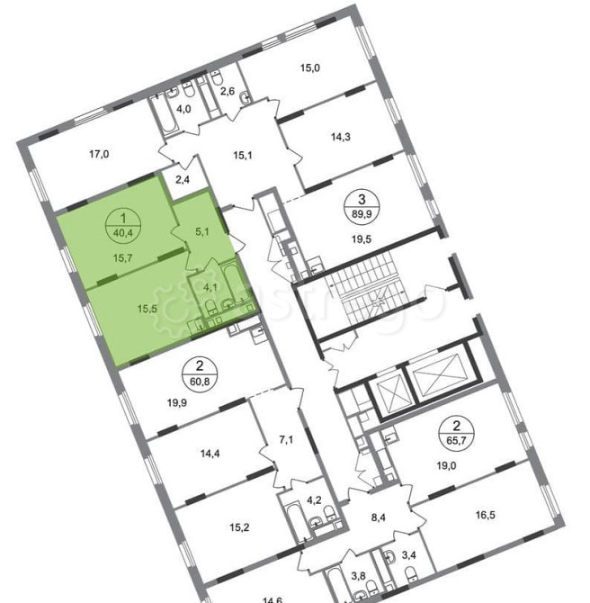 1-комн. квартира, 40 м2, 17/17 эт. Москва - изображение 4