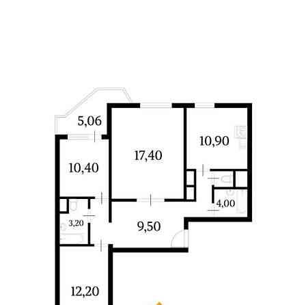 3-комн. квартира, 74 м2, 14/16 эт. Балашиха