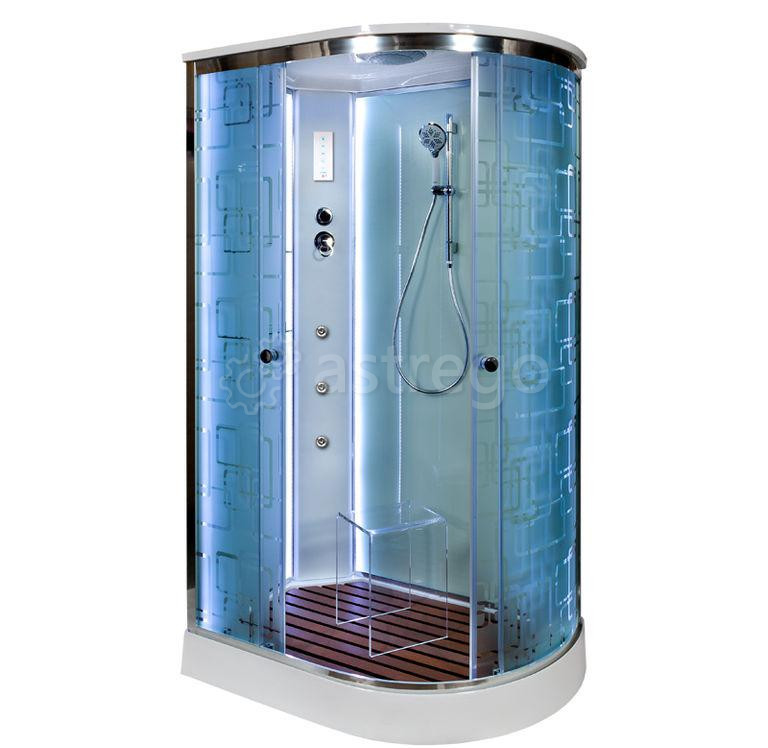 Душевая кабина 110х80 низкий поддон Deto EM 1511 (L) с LED и гидро Красноярск - изображение 1