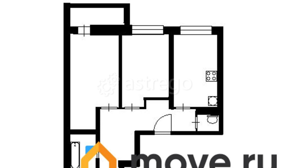 2-комн. квартира, 44.3 м2, 3/5 эт. Шарыпово - изображение 5