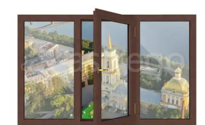 Окно пластиковое REHAU GRAZIO (РЕХАУ ГРАЦИО) 1-камерное трехстворчатое 1900х1200 цвет Пермь - изображение 1