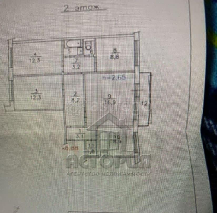 4-комн. квартира, 80.4 м2, 2/5 эт. Красноярск - изображение 3