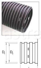 Труба дренажная ПНД D=160мм c перфорацией без фильтра (50 м) Санкт-Петербург - изображение 1