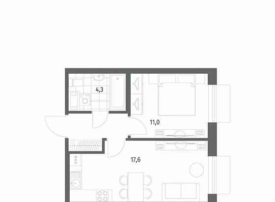 1-комн. квартира, 37.1 м2, 4/12 эт. Санкт-Петербург