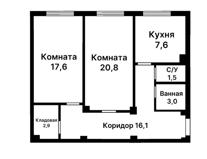 Продам 2-комн. Квартиру, 69.5 м2, 1/8 этаж Москва - изображение 2