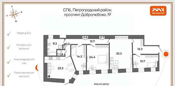 4-комн. квартира, 145.5 м2, 6/6 эт. Санкт-Петербург