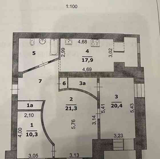 3-комн. квартира, 93.3 м2, 8/14 эт. Белгород
