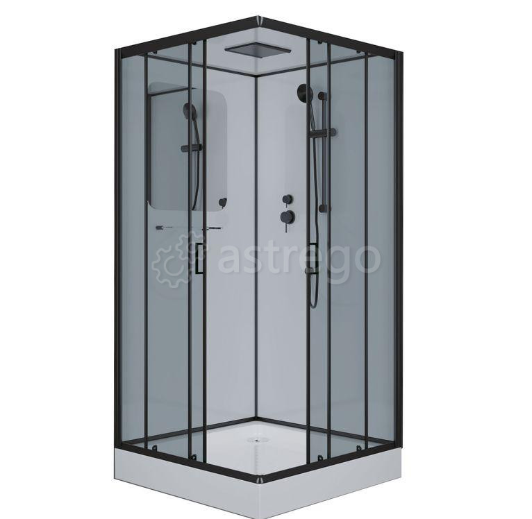 Душевая кабина 90х90 низкий поддон Niagara NG 6901 Q Black Красноярск - изображение 1
