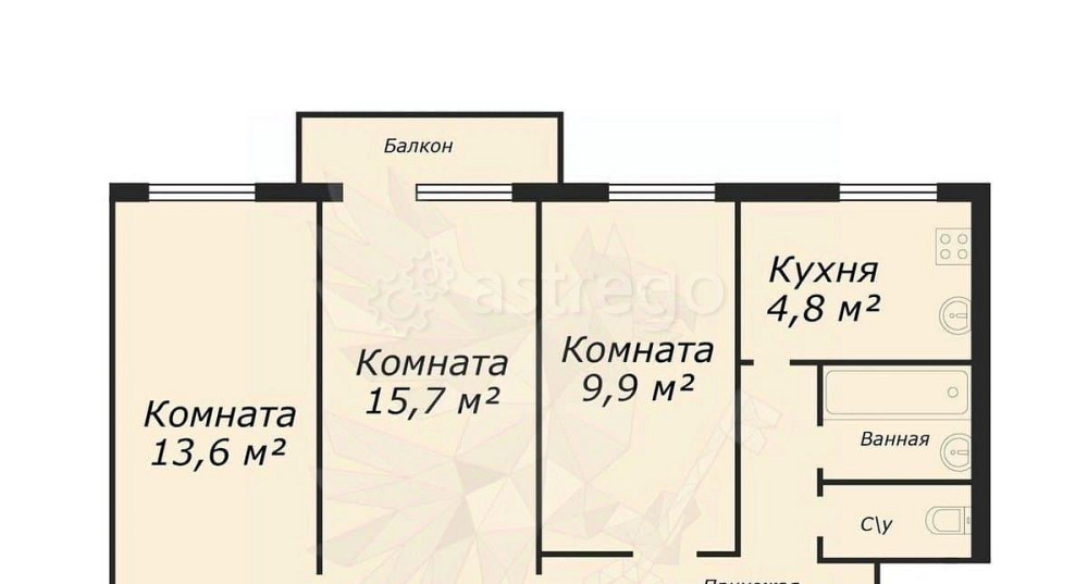 3-комн. квартира, 56 м2, 5/5 эт. Люберцы - изображение 5