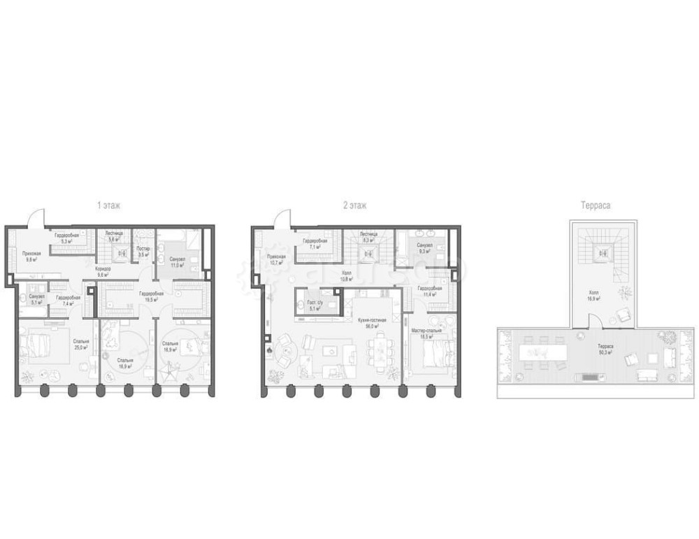 4-комн. квартира, 337.9 м2, 12/12 эт. Москва - изображение 7