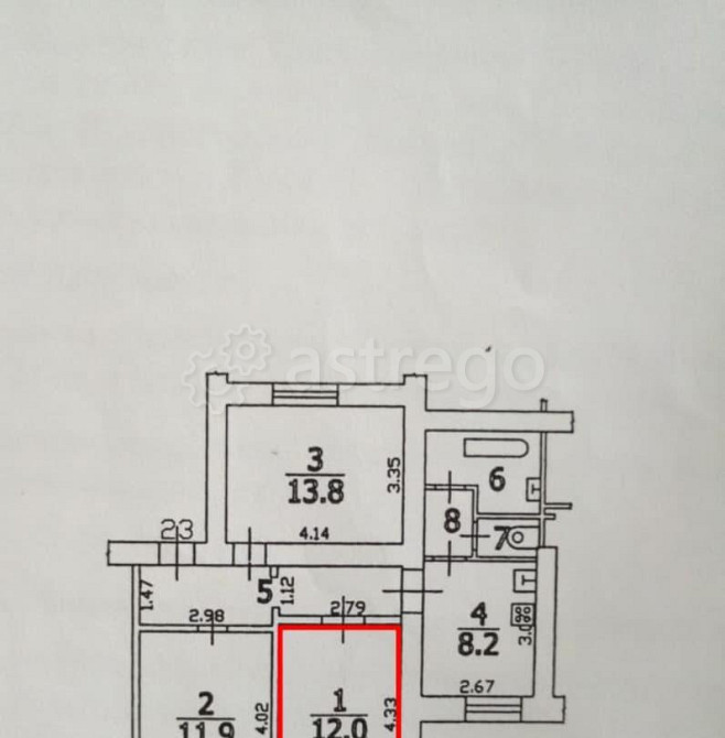 Комната, 12 м2, 2/3 эт. Красногорск - изображение 1