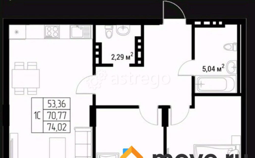Студия, 73.86 м2, 4/9 эт. Горно-Алтайск - изображение 1