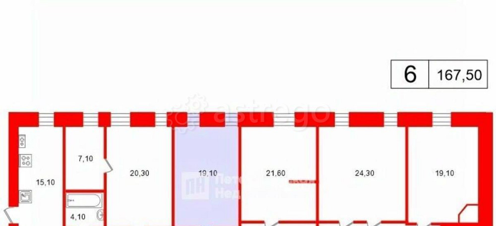 Комната, 19.1 м2, 4/6 эт. Санкт-Петербург - изображение 6