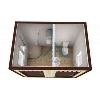 Блок-контейнер сантехнический с душевой и туалетной кабинкой СБ-3 Москва