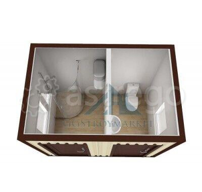 Блок-контейнер сантехнический с душевой и туалетной кабинкой СБ-3 Москва - изображение 1