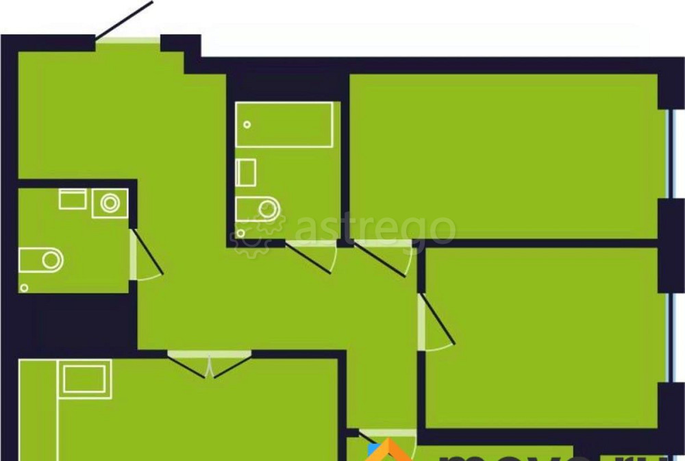 4-комн. квартира, 75.84 м2, 22/25 эт. Уфа - изображение 1