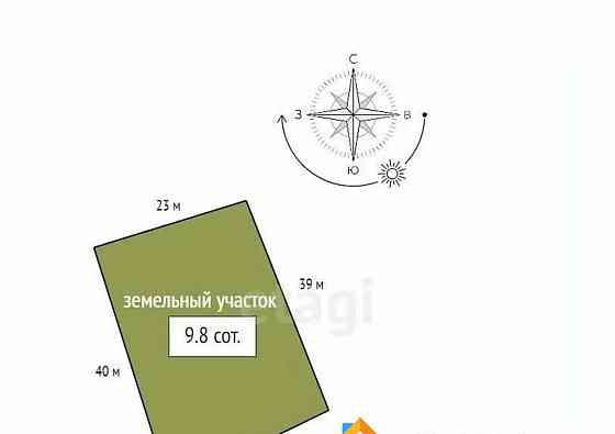 Земельный участок, 9.8 сотки Емельяново
