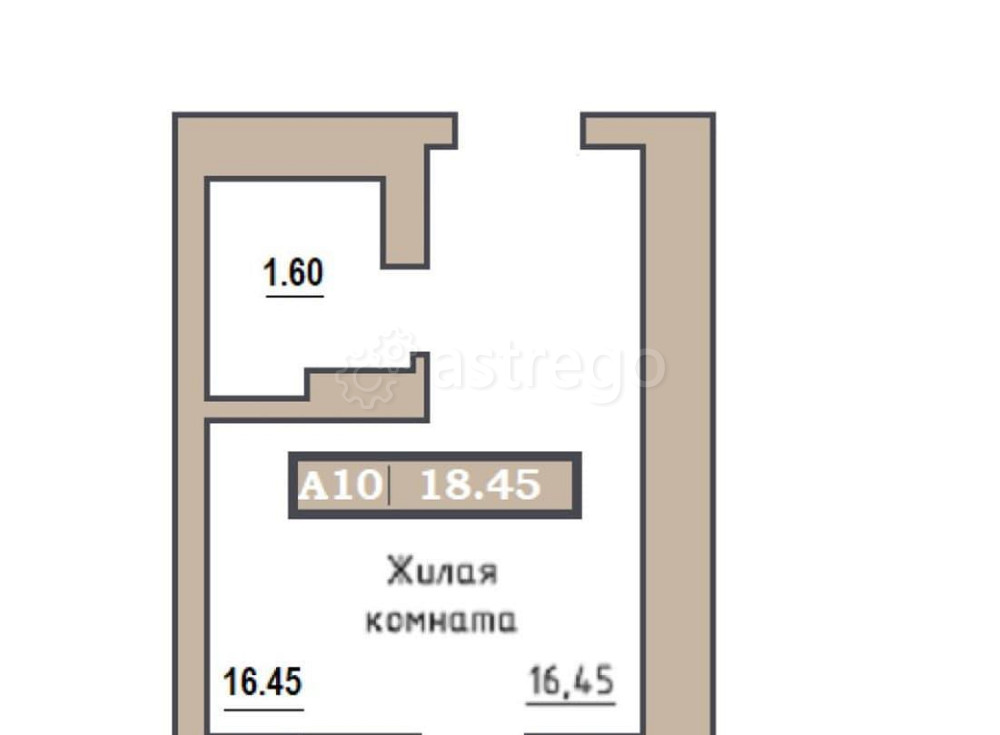 Студия, 18.75 м2, 2/9 эт. Красноярск - изображение 1