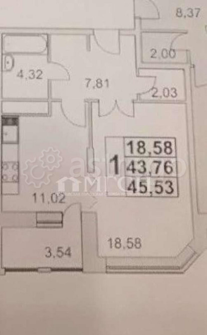 1-комн. квартира, 33 м2, 3/9 эт. Москва - изображение 1