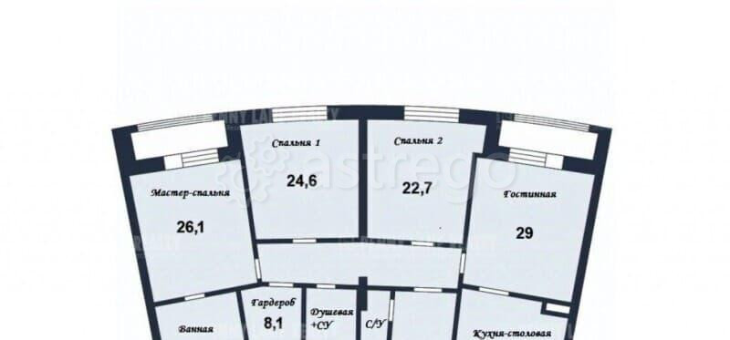 4-комн. квартира, 180.3 м2, 4/31 эт. Москва - изображение 4