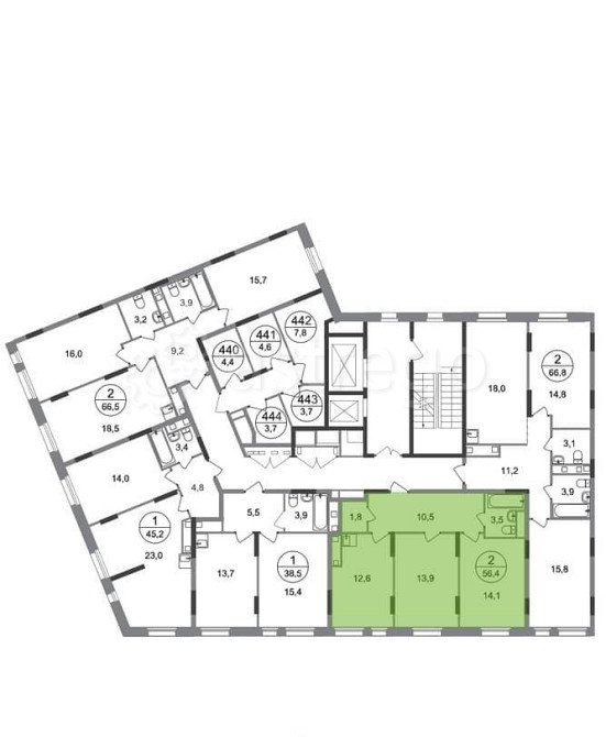 2-комн. квартира, 56 м2, 8/17 эт. Москва - изображение 4