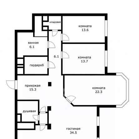 4-комн. квартира, 140.4 м2, 6/22 эт. Реутов