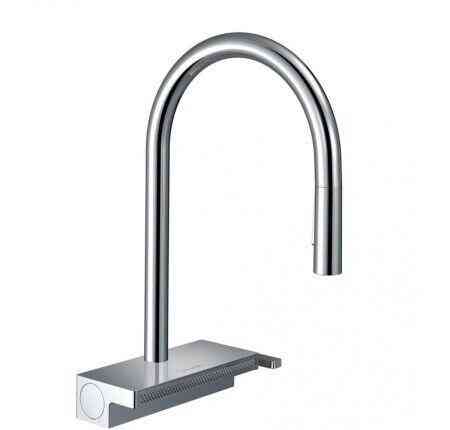 Смеситель для кухни Hansgrohe, Aquno Select M81, многофункциональный дуршлаг, тип открывания воды од Москва