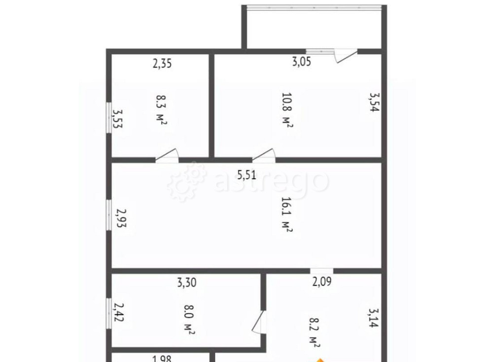 4-комн. квартира, 61.4 м2, 5/5 эт. Благовещенск - изображение 7