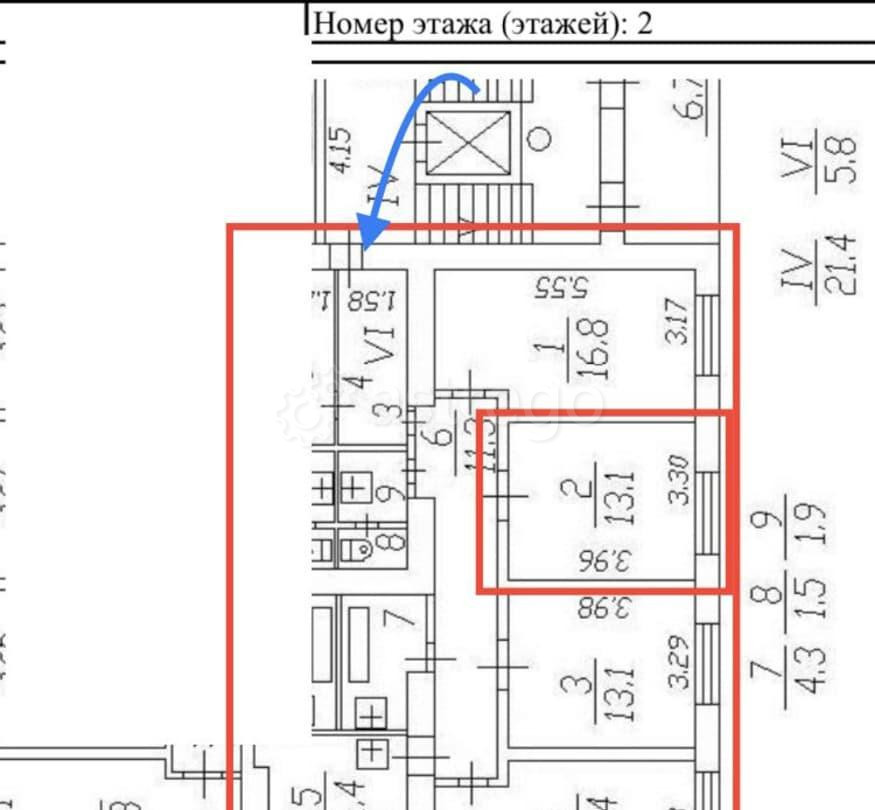 Комната, 13.1 м2, 2/9 эт. Санкт-Петербург - изображение 4
