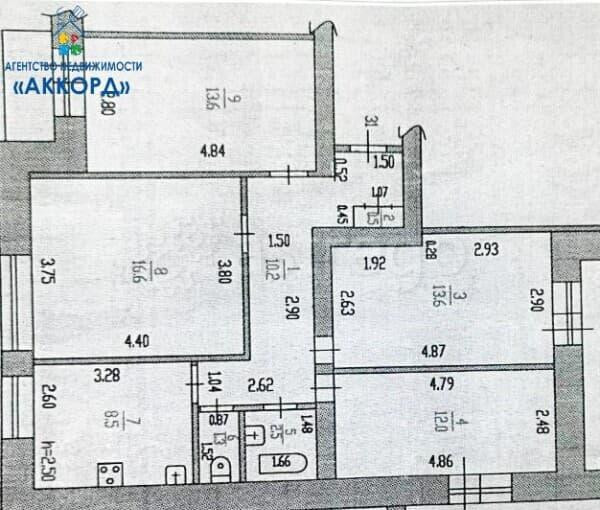 4-комн. квартира, 78.8 м2, 4/9 эт. Барнаул - изображение 6
