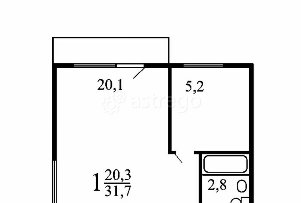 1-комн. квартира, 33 м2, 4/5 эт. Москва - изображение 5
