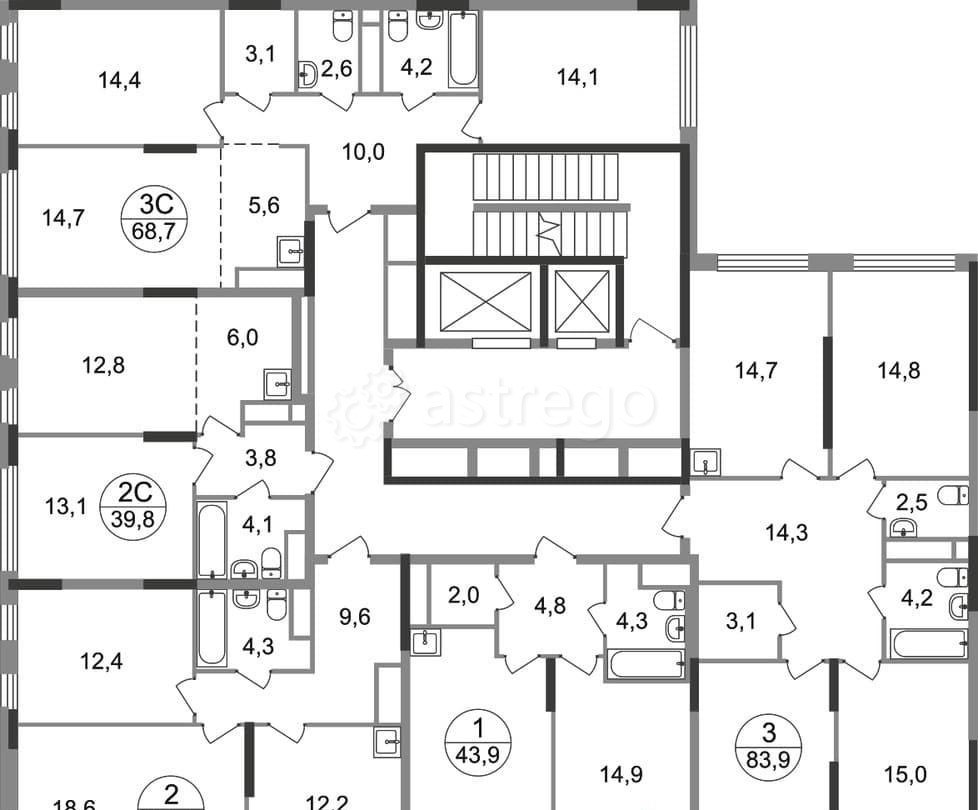 2-комн. квартира, 39 м2, 15/17 эт. Москва - изображение 10