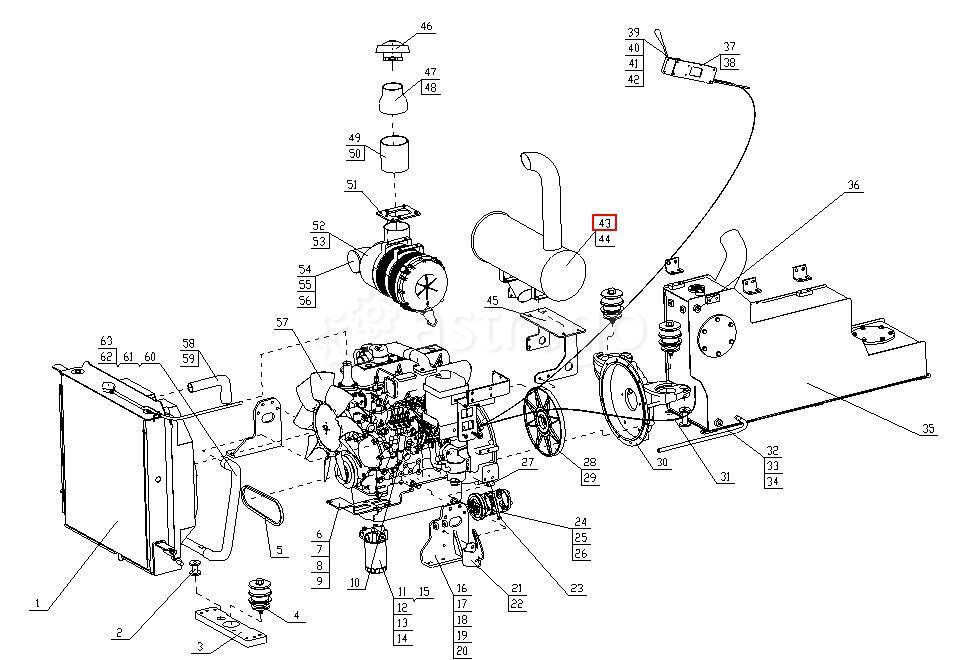 Глушитель c гофрой/мембраной ДВС XINCHAI LONKING CDM315T Уфа - изображение 1