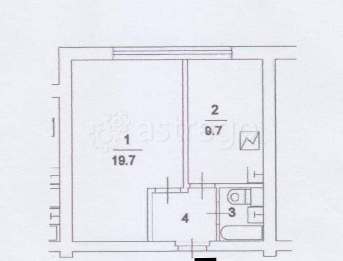 1-комн. квартира, 35 м2, 3/12 эт. Москва - изображение 3