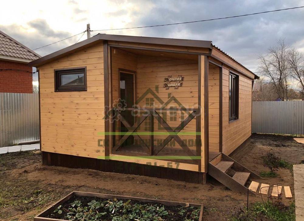 Строительство каркасной бани 4х6 м с тамбуром Красноярск - изображение 1