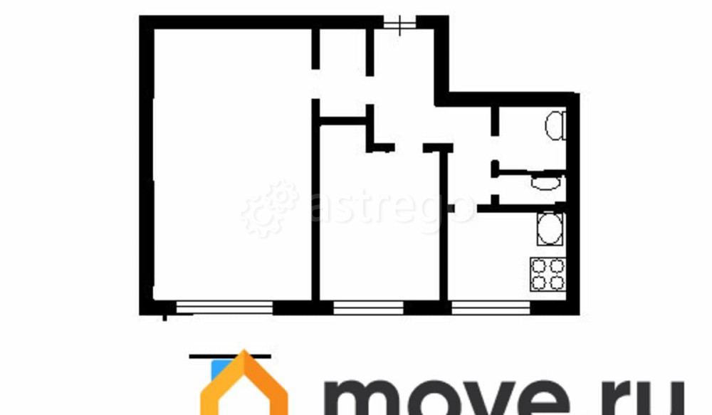 2-комн. квартира, 47 м2, 8/9 эт. Москва - изображение 3
